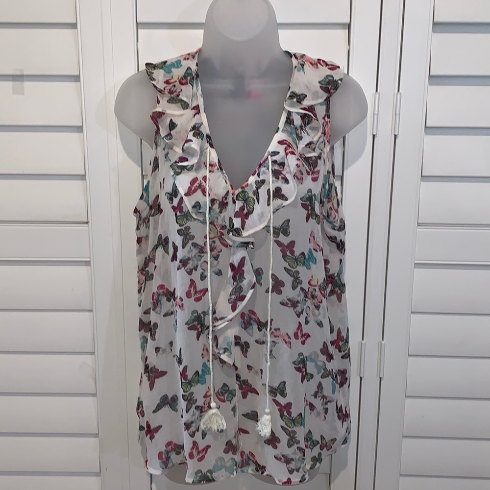 Sleeveless bohemian butterfly blouse size  junior 15/17